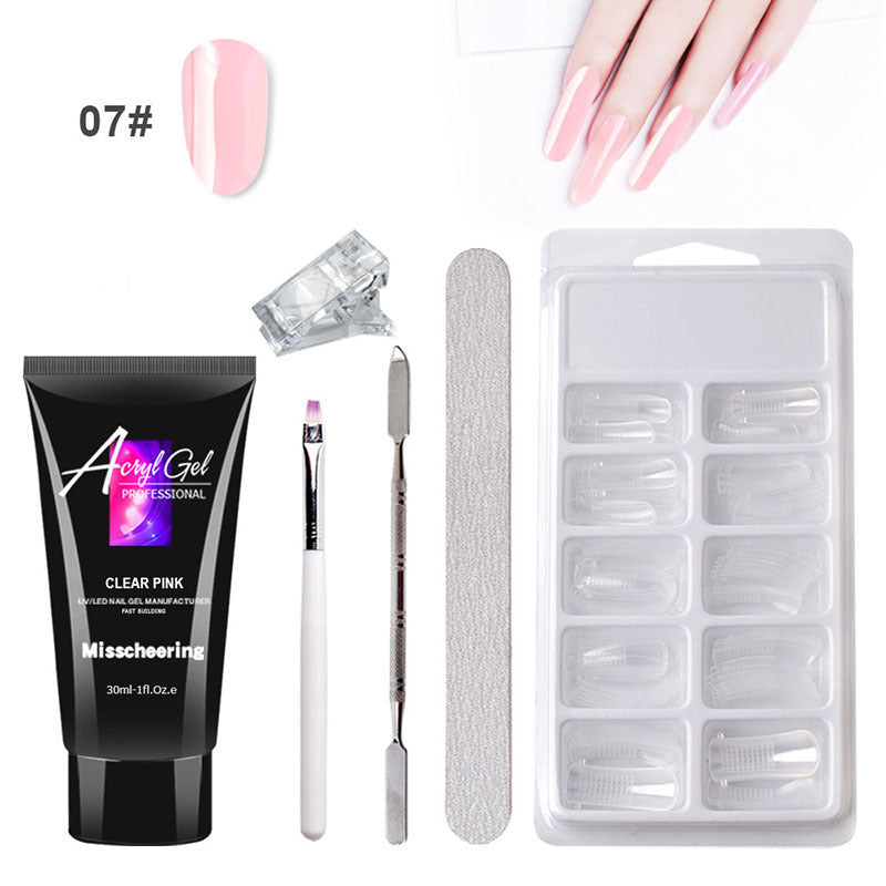 Painless Extension Gel Nail Kit – Quick Crystal Gel Set Without Paper Holder