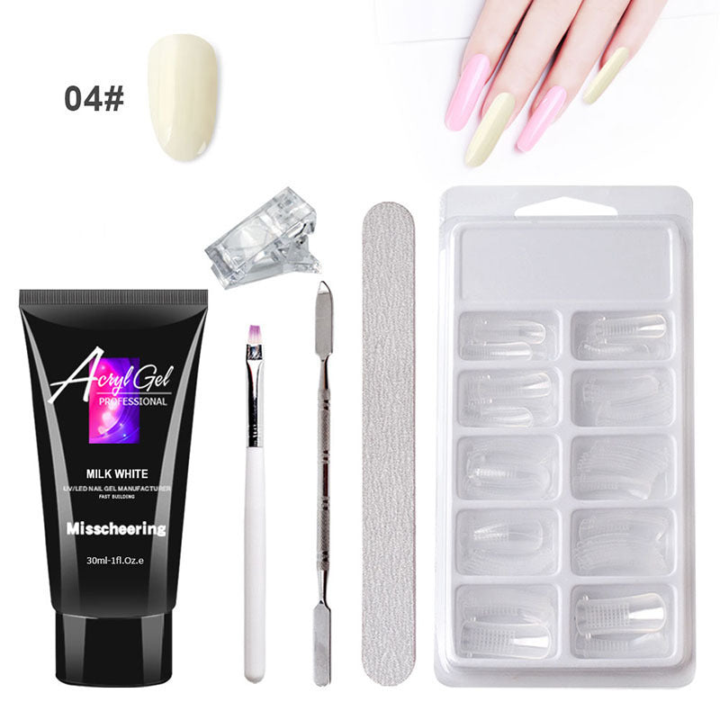 Painless Extension Gel Nail Kit – Quick Crystal Gel Set Without Paper Holder