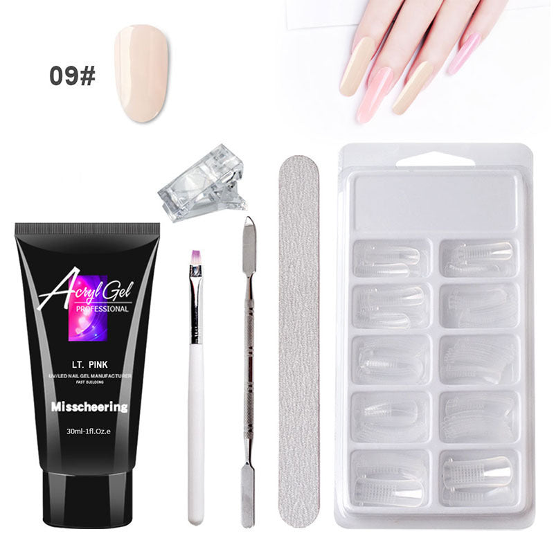 Painless Extension Gel Nail Kit – Quick Crystal Gel Set Without Paper Holder