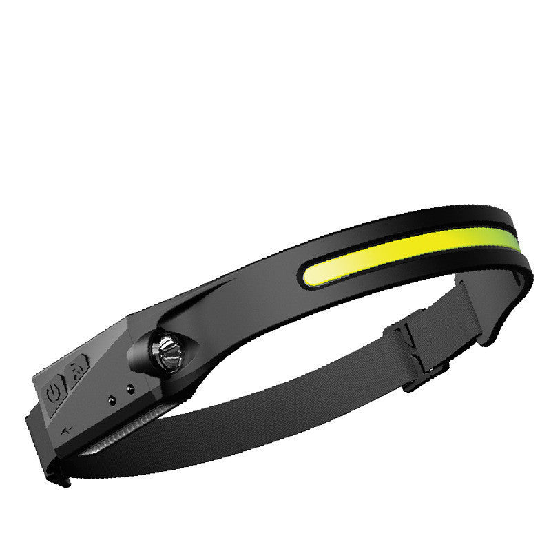 COB LED Headlamp – USB Rechargeable Induction Flashlight for Camping & Hunting